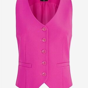 Express Vibrant Pink Sleeveless Vest